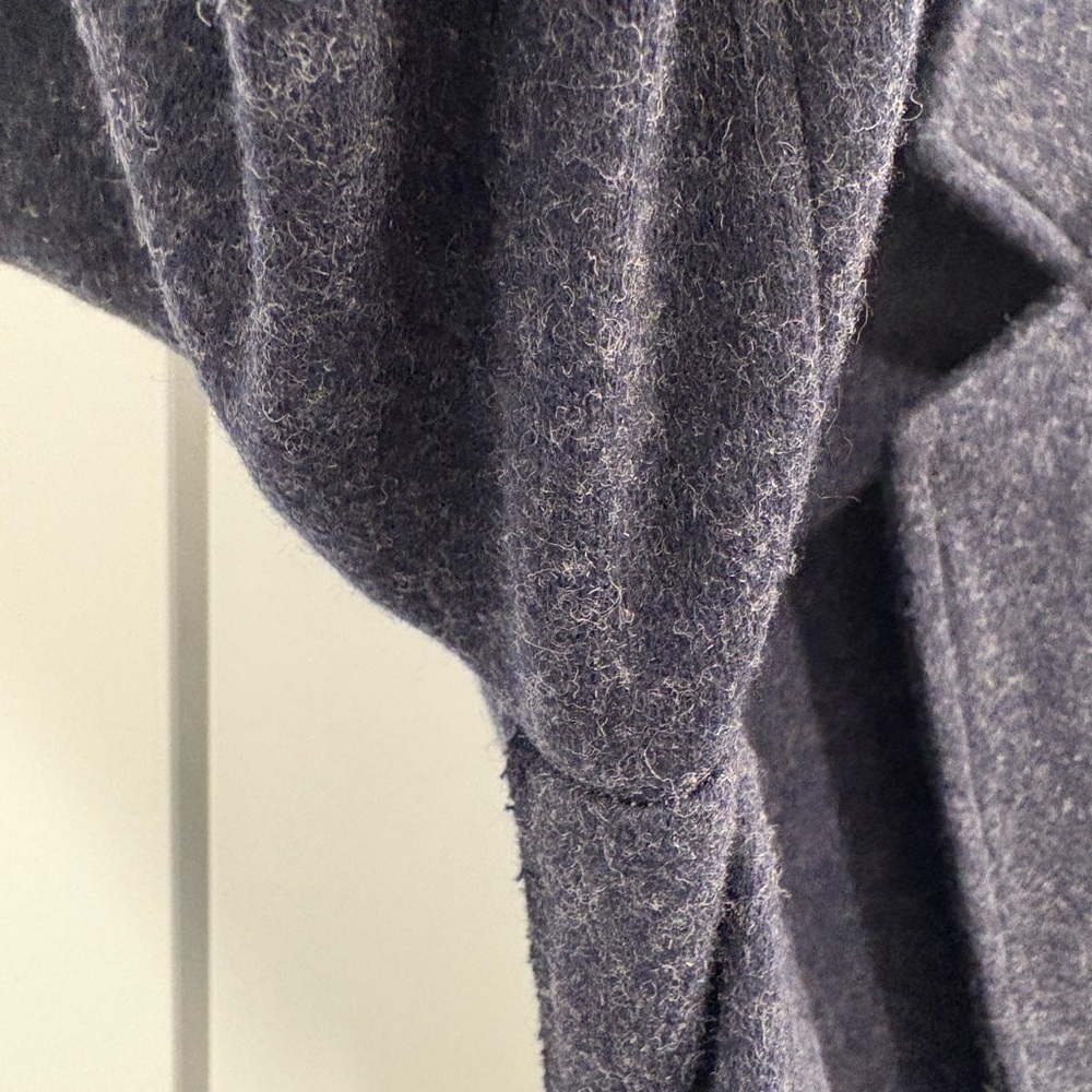 Boden Navy Double Faced Wool Belted Wrap Jacket Size 6 - Picture 8 of 16